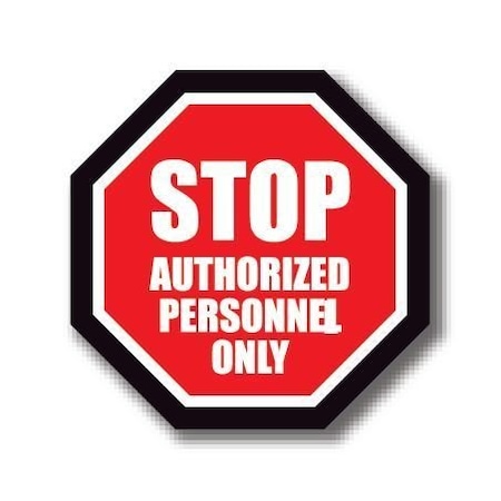 Ergomat 12in OCTAGON SIGNS - Stop Authorized Personnel Only DSV-SIGN 144 #1003 -UEN